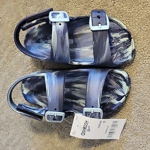 OshKosh B'gosh size 10 Blue/White Marble Sandals